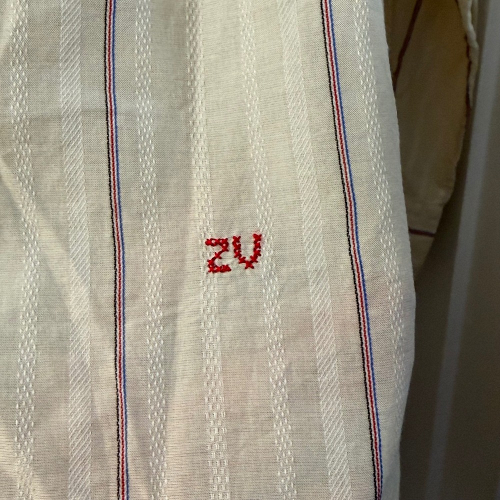 Zadig‎ & Voltaire Talia Rayee Striped Cotton Oversized Tunic Top Cream XS - Picture 6 of 8